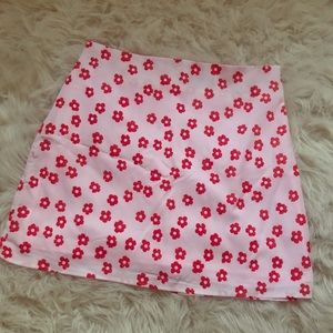 SHEIN pink mini skirt